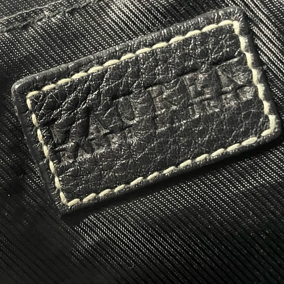 *LAUREN RALPH LAUREN* NWOT Black Leather Braided Handle Handbag - Picture 7 of 11